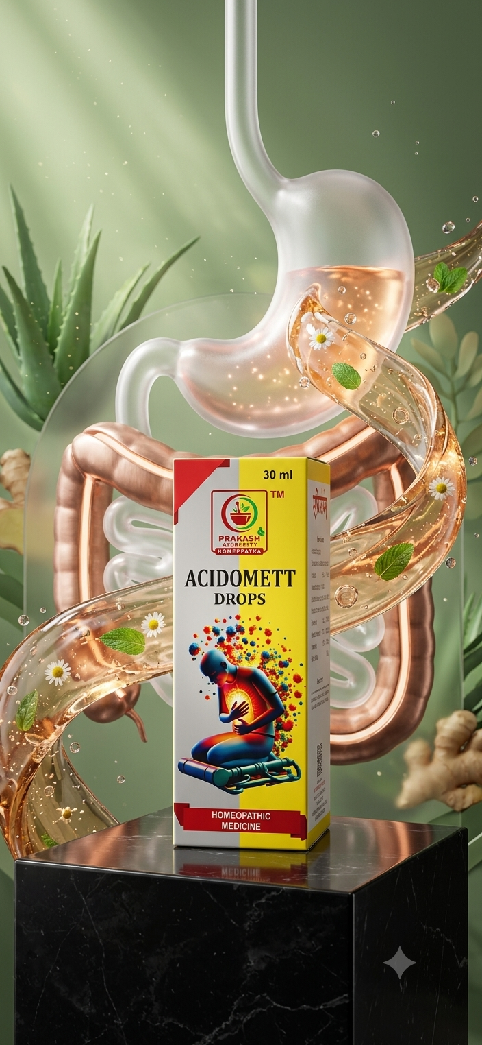 ACIDOMETT DROPS — For hyperacidity and gastric discomfort. Homoeopathic drops, 30 ml. by Prakash Medicity Homeopathy