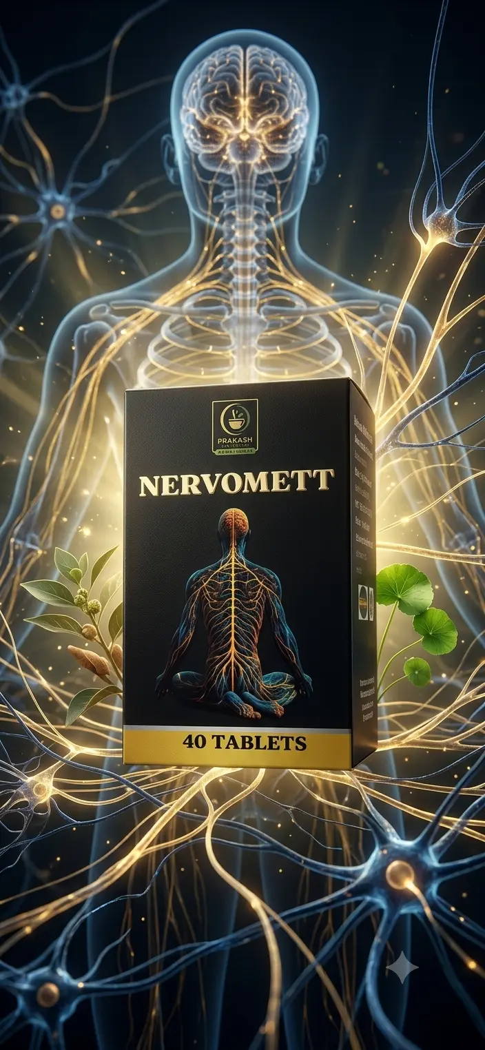NERVOMETT TABLET — For nervous system support. Homoeopathic tablets, 40 tablets. by Prakash Medicity Homeopathy