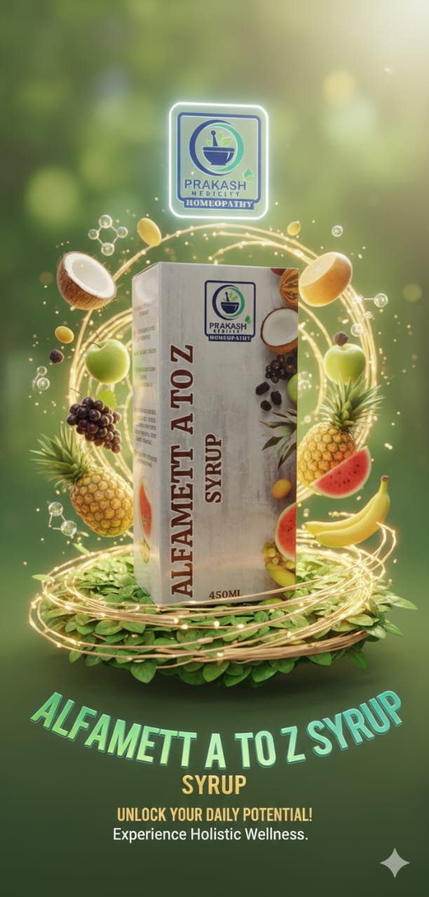 ALFAMETT A TO Z SYRUP — Daily holistic wellness syrup. Homoeopathic syrup, 450 ml. by Prakash Medicity Homeopathy