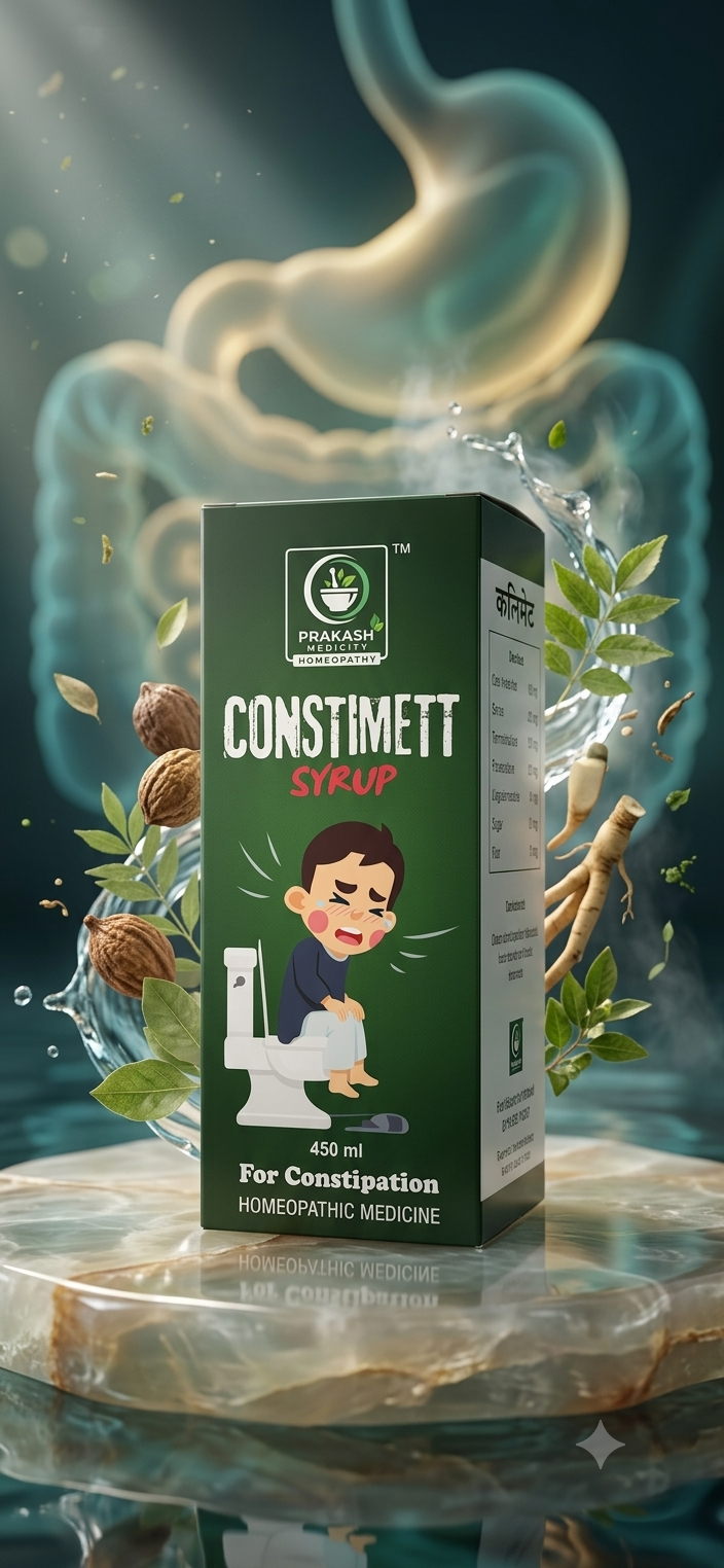 CONSTIMETT SYRUP — For constipation and easy digestion. Homoeopathic syrup, 450 ml. by Prakash Medicity Homeopathy