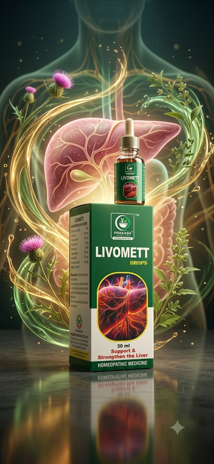 LIVOMETT DROPS — Support and strengthen the liver. Homoeopathic drops, 30 ml. by Prakash Medicity Homeopathy