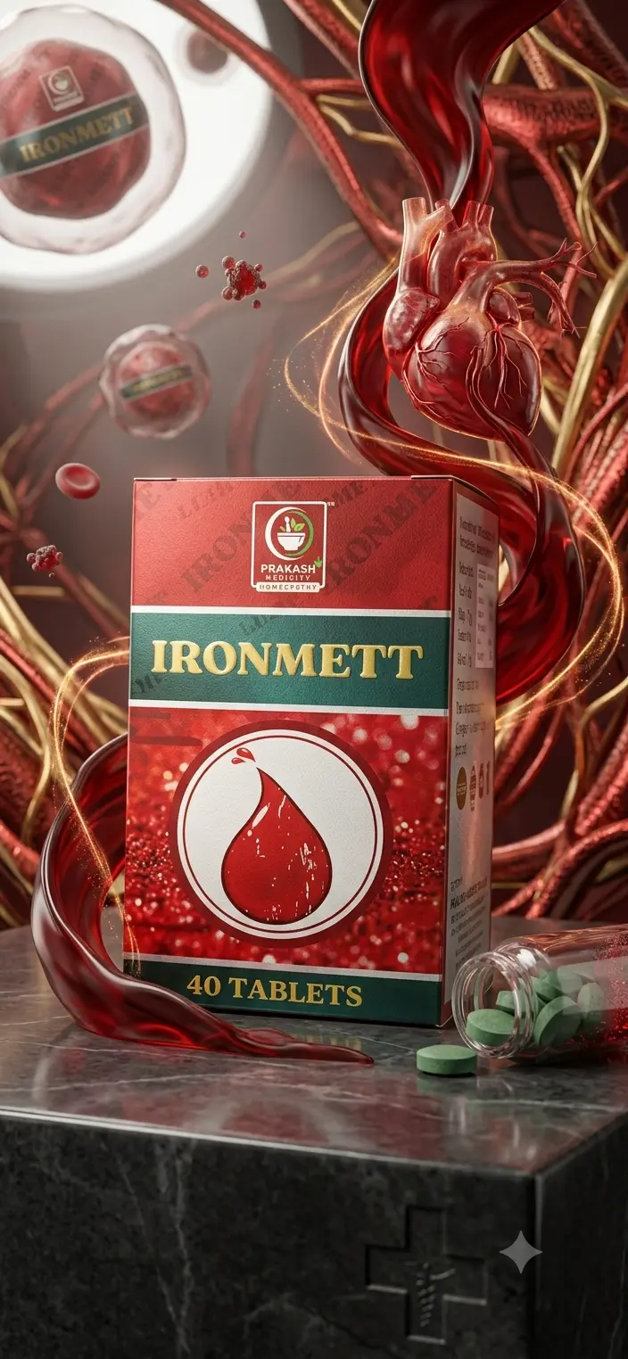 IRONMETT TABLET — For iron support and healthy blood. Homoeopathic tablets, 40 tablets. by Prakash Medicity Homeopathy