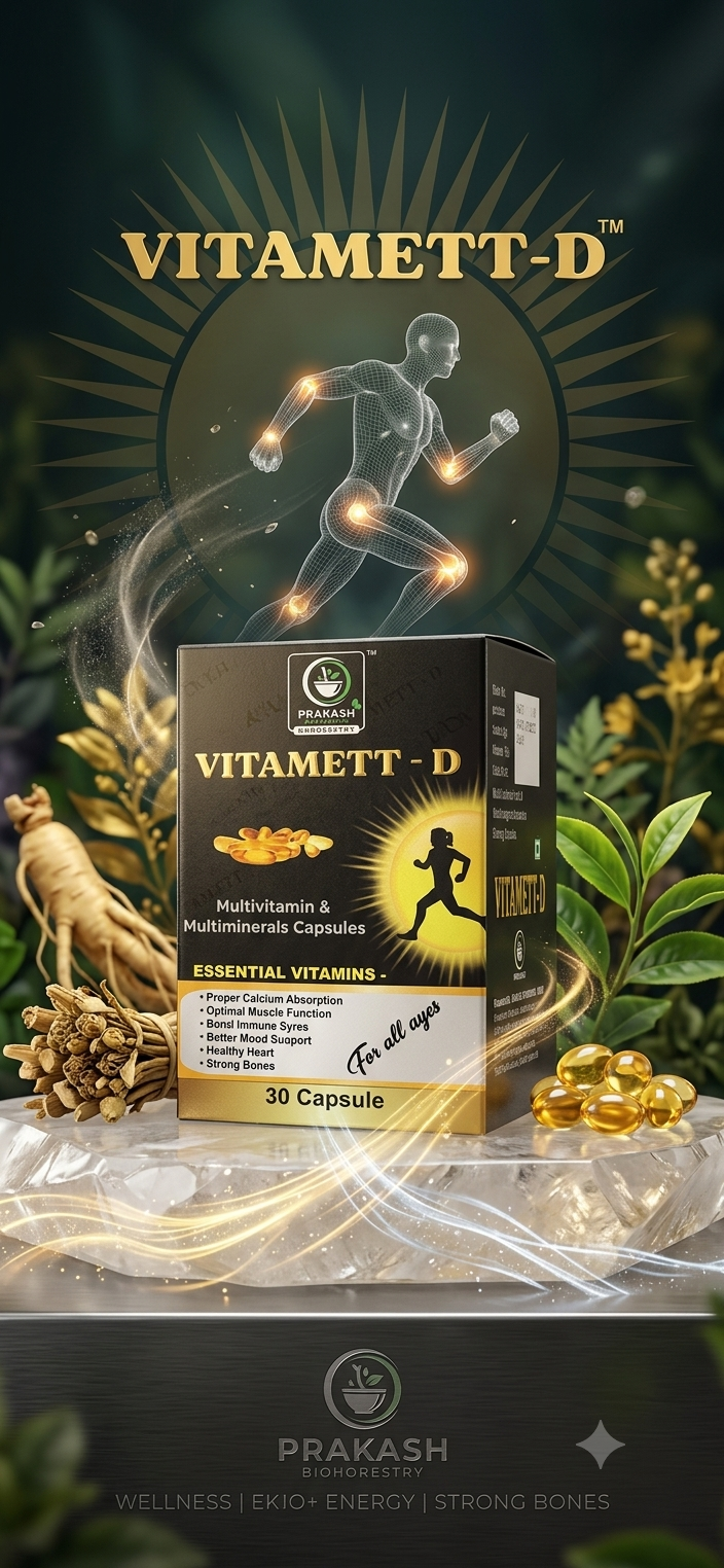 VITAMETT-D CAPSULE — Multivitamin and multimineral capsules. 30 capsules. by Prakash Medicity Homeopathy
