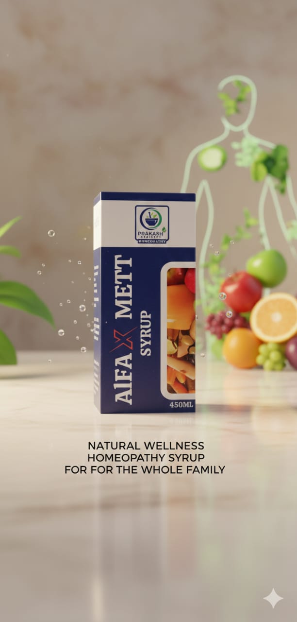 ALFA X METT SYRUP — Natural wellness syrup for the whole family. Homoeopathic syrup, 450 ml. by Prakash Medicity Homeopathy
