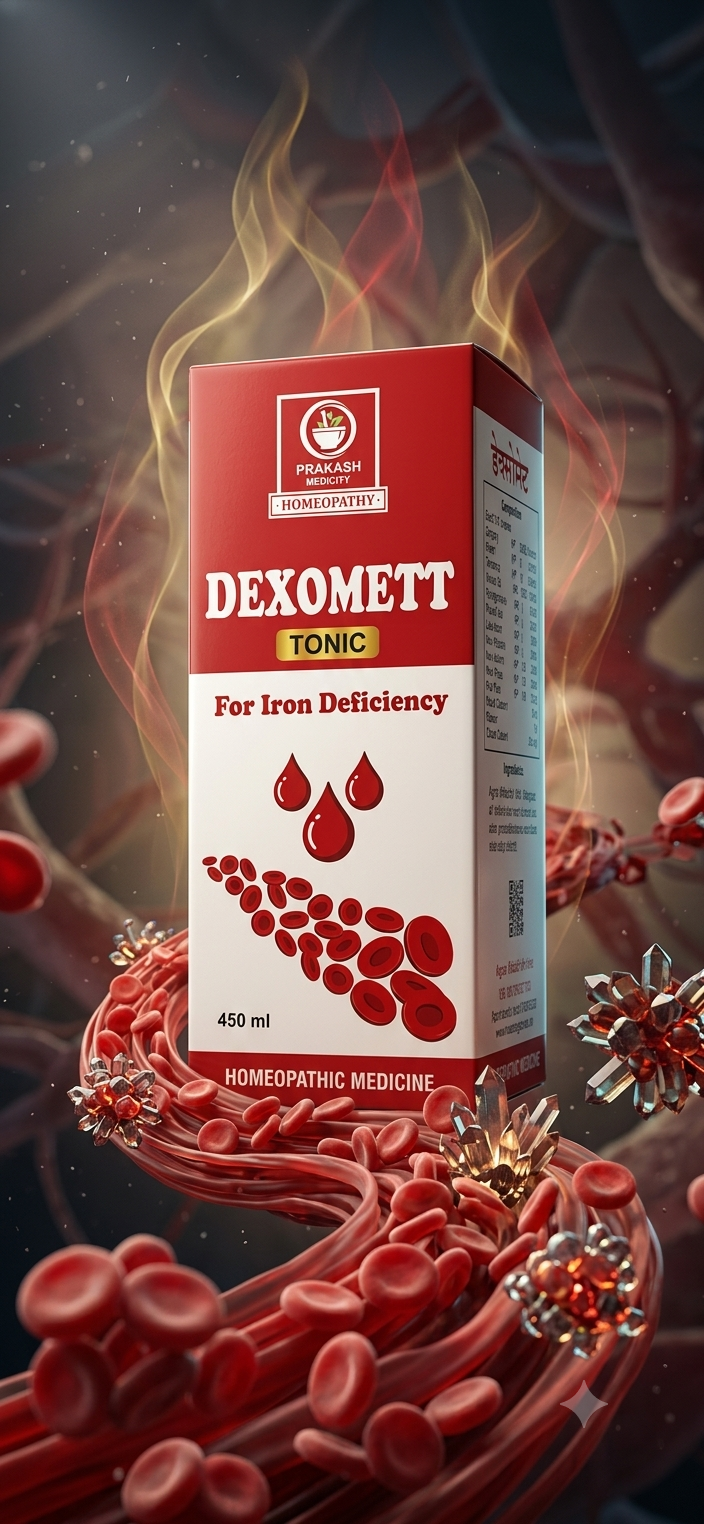 DEXOMETT TONIC — For iron deficiency. Homoeopathic tonic, 450 ml. by Prakash Medicity Homeopathy