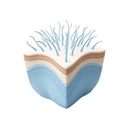 3D medical illustration representing Hair Fall
