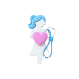 3D medical illustration representing Women's Health